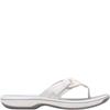 CLARKS WOMENS FLAT SLIP ON SANDAL - WHITE